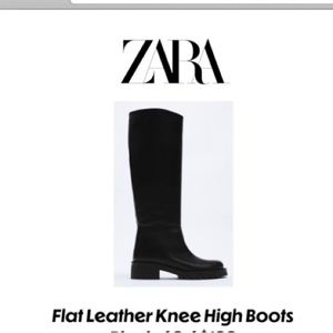 Zara leather knee boots